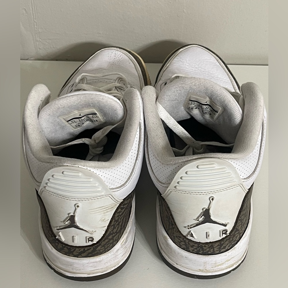 VTG Nike Air Jordan 3 Retro Mocha -White/Black/Brown Size 9.5 - Picture 2 of 7